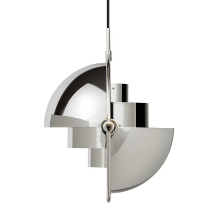 Suspension Multi-Lite Large argent métal / Ø 36 cm - Modulable & orientable / Réédition 1972 - Gubi
