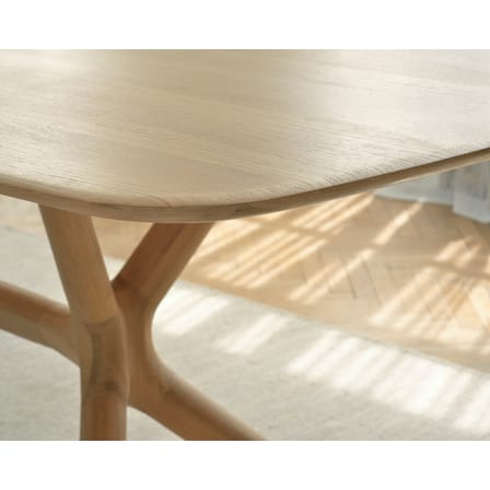 Table rectangulaire X bois naturel / 224 x 100 cm - 8 personnes / Chêne massif - Ethnicraft
