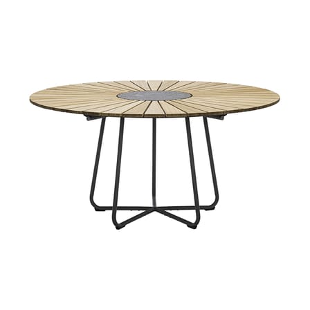 Table ronde Circle bois naturel /  Ø 150 cm - Bambou & granit - Houe