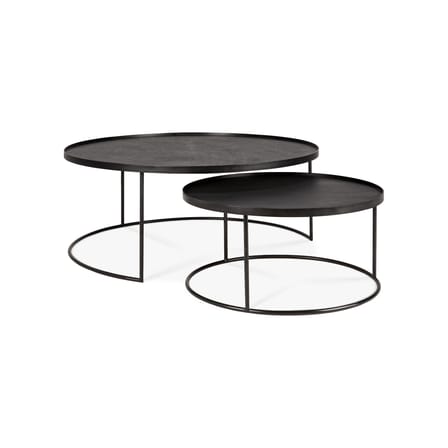 Tables gigognes  bois noir / Ø 93 x H 38 cm + Ø 61 x H 31 cm - Ethnicraft
