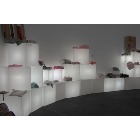 Table d'appoint lumineuse Cubo OUTDOOR plastique blanc / 43 cm - Avec câble - Slide
