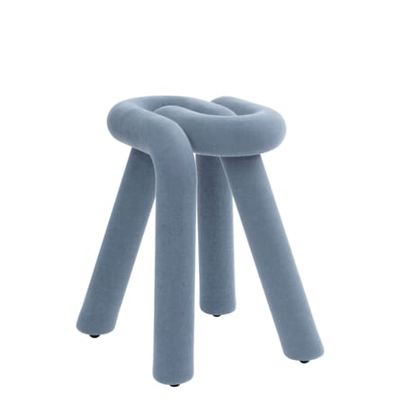 Tabouret rembourré Bold tissu bleu - Moustache