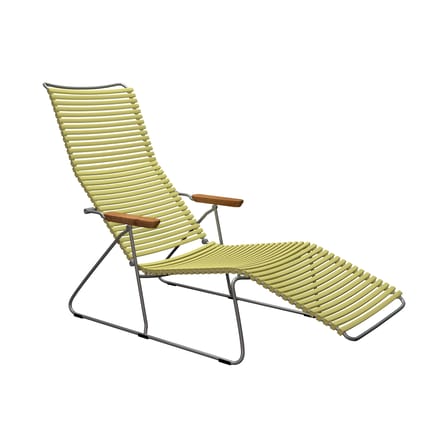Transat inclinable Click Sunlounger plastique jaune / 7 positions - Houe