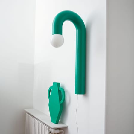 Potence Simple Wall light with plug metal silver / H 80 cm - Axel Chay
