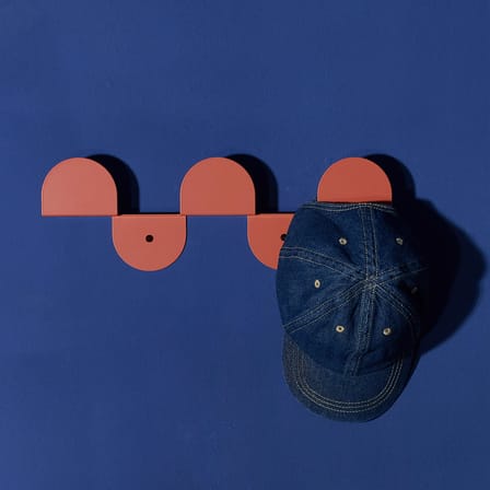 Appendiabiti Vibes metallo rosso / L 37,3 cm - NOBODINOZ