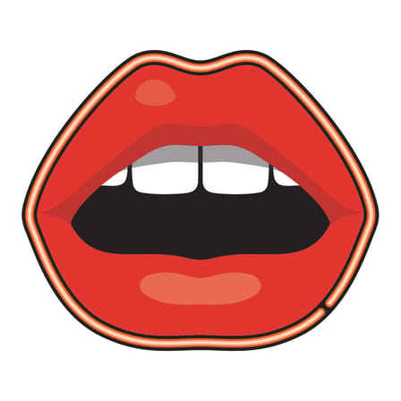 Applique avec prise Néon Mouth Small plastique rouge / LED - H 39 cm / Acrylique - Seletti