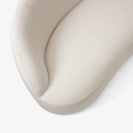 Canapé droit Margas LC4 tissu beige / 3 places - L 245 cm / Tissu bouclé - &tradition
