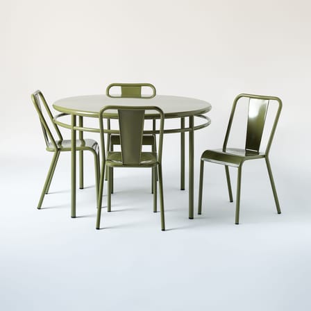 Chaise empilable T37 métal vert / Réédition 1937 - Tolix