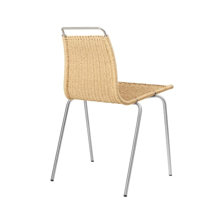 Chaise PK1 fibre végétale beige / Poul Kjærholm, 1955 - Corde de papier - CARL HANSEN & SON