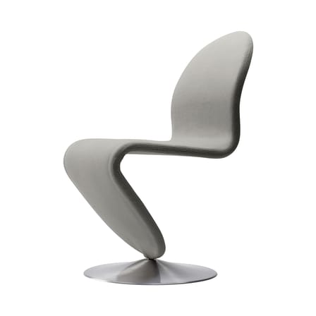 Chaise rembourrée 123 tissu gris beige / Exclu web - Verpan