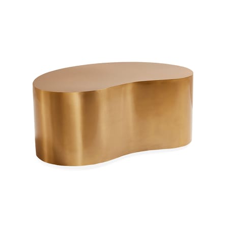 Brass Kidney Small Coffee table metal gold / 76 x 45 x H 33 cm - Jonathan Adler