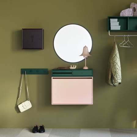 Coiffeuse Makeup bois vert / Console murale - L 69.6 x P 30 x H 12.6 cm - MONTANA