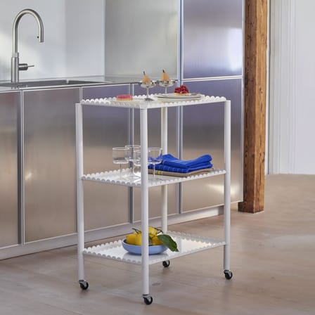Desserte Arcs HIGH métal blanc / 63 x 44 x H 87,5 cm - Hay