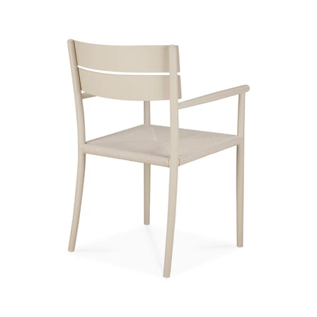 Fauteuil de repas Elin métal beige / Assise corde - Ethnicraft