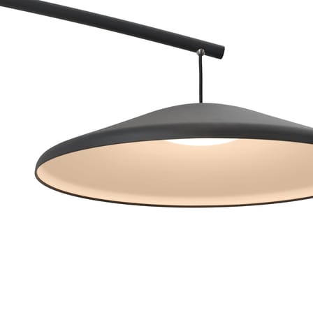 Lampadaire Contra métal noir / Orientable - H 188 x L 256 cm - Muuto