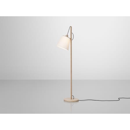 Lampadaire Pull lamp bois naturel / Abat-jour réglable - Fabriqué artisanalement - Muuto