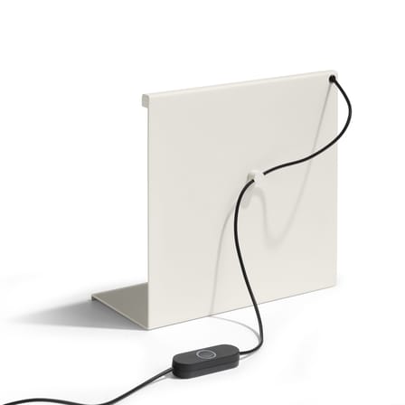 Lampe de table LBM LED métal blanc / L 22,5 x H 22 cm - Hay