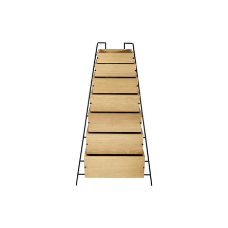 Meuble à tiroirs Sutoa bois naturel / Roulettes - L 67 x P 53 cm x H 116.5 cm - Frama 