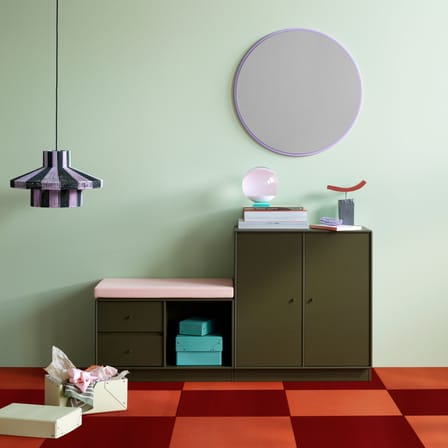 Miroir mural Colour Frame - Around bois violet / Ø 69.6 cm - MONTANA