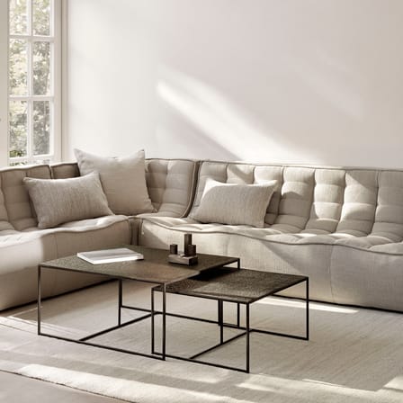 N701 Lounge Chair UK Version textile beige / UK Version - 90° square corner Unit - Ethnicraft