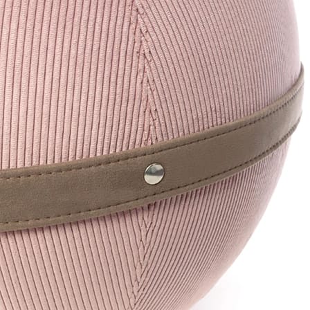 Pouf Côtelé Regular rose / Ergonomique - Ø 55 cm / Velours côtelé - BLOON PARIS