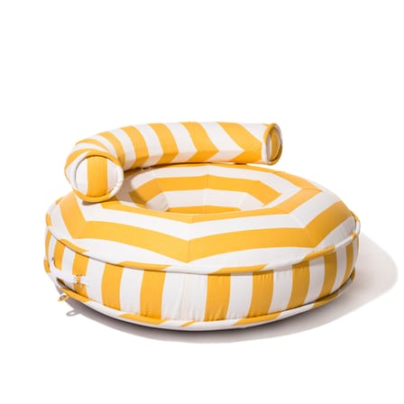 Pouf d'extérieur flottant Canvas tissu jaune - BUSINESS & PLEASURE