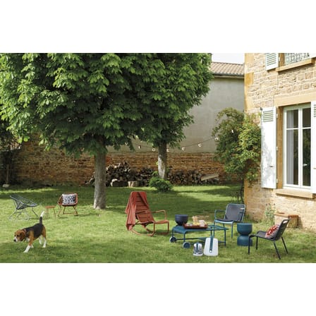 Rocking chair Sixties / Assise souple plastique tressé - Fermob