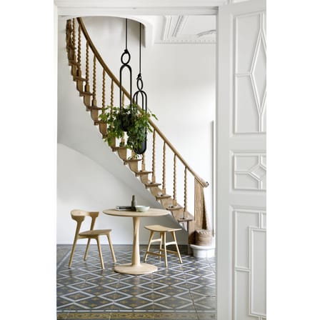 Sgabello Osso legno naturale / Rovere massello - H 48 x L 50 cm - Ethnicraft