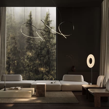 Suspension Zigouzi LED métal or / L 180 cm - Dix Heures Dix