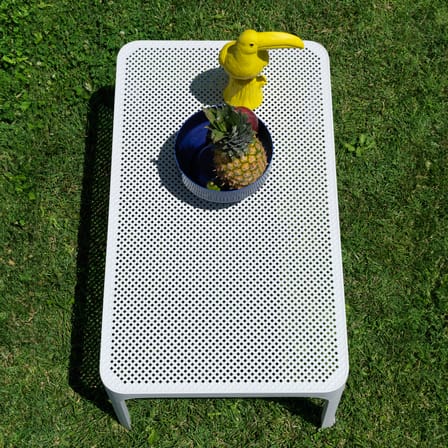 Table basse Net blanc / 100 x 60 x H 40 cm - NARDI