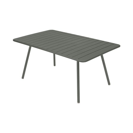 Table rectangulaire Luxembourg métal vert / 165 x 100 cm - 6 à 8 personnes - Fermob