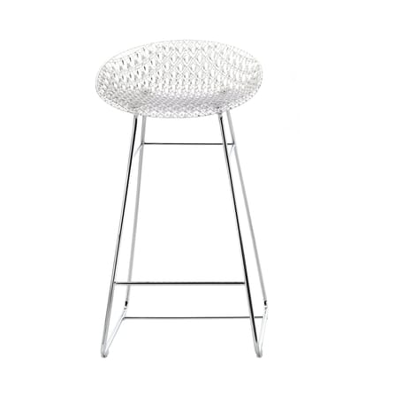 Tabouret de bar Smatrik plastique transparent / Indoor - H 65 cm - Kartell