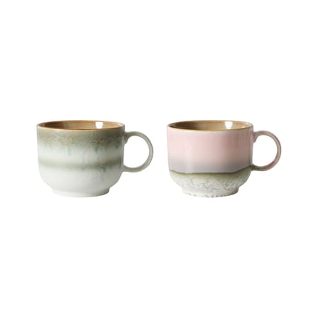 Set de 2 tasses à thé 70s ceramics / 42,5 cl - HK LIVING