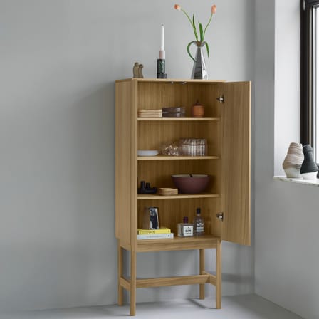 Vaisselier Rib bois naturel / L 70 x H 166.5 cm - Normann Copenhagen