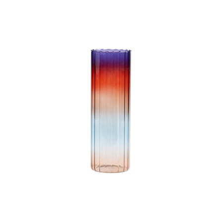 Vase Gradient Evening verre multicolore / Small - Ø 8 x H 24 cm - & klevering