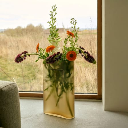 Vase Ridge verre orange / L 31 x H 48,5 cm - Muuto
