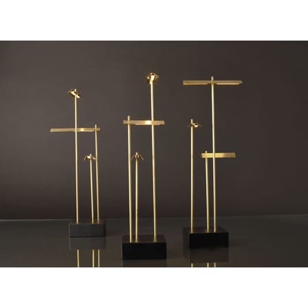 Knokke LED Wireless rechargeable lamp gold metal / H 35 cm - USB charging - DCW éditions