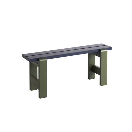 Banc Weekday Duo bois bleu multicolore vert / L 111 cm - Hay
