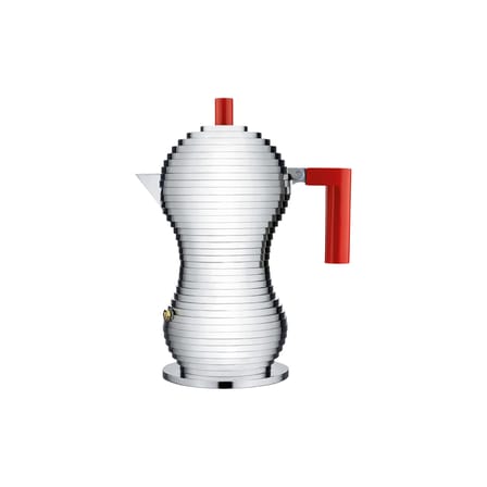 Cafetière italienne Pulcina métal rouge / Induction - 3 tasses - Alessi