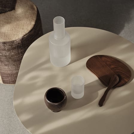 Carafe Ripple verre blanc / 1L - Verre strié - Ferm Living