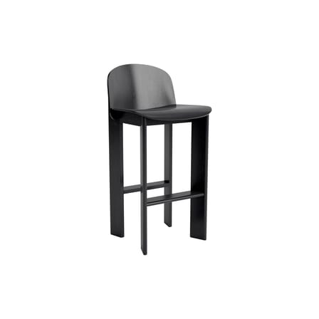 Chaise de bar Chisel 35 High bois noir / H 75 cm - Hay