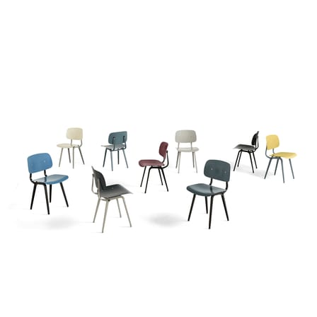 Chaise Revolt plastique blanc beige / Réédition 1950' - Hay