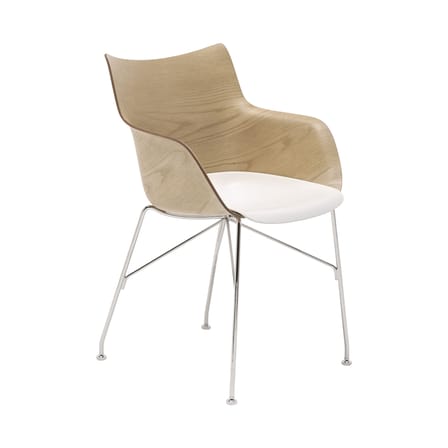 Fauteuil Q/Wood bois naturel / Bois moulé - Kartell