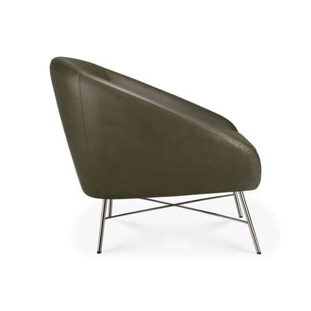 Fauteuil rembourré Barrow cuir vert - Ethnicraft