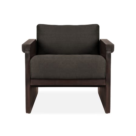 Fauteuil rembourré Panel / Teck & rotin - Ethnicraft