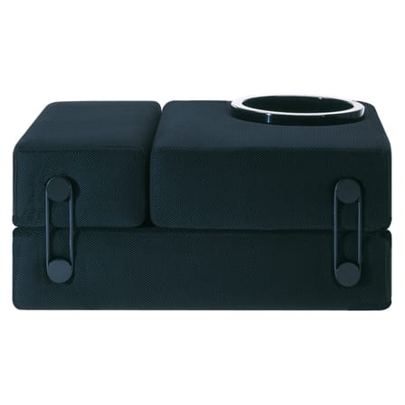 Chauffeuse convertible Trix tissu noir / Lit d'appoint - Kartell