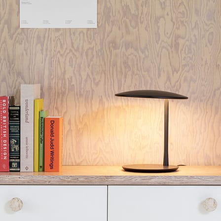 Lampe de table Disc LED métal noir / Orientable - NINE