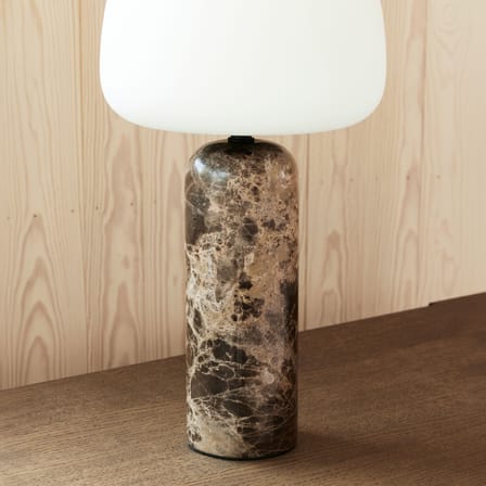 Lampe de table Kin LED marbre marron / Ø 20 x H 40 cm - Northern 