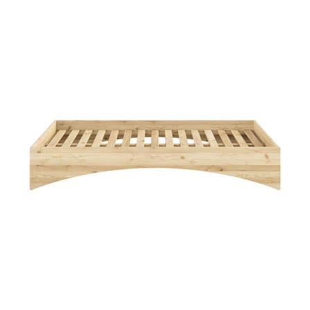 Lit double Orbit bois naturel / Pour matelas 140 x 200 cm - KARUP