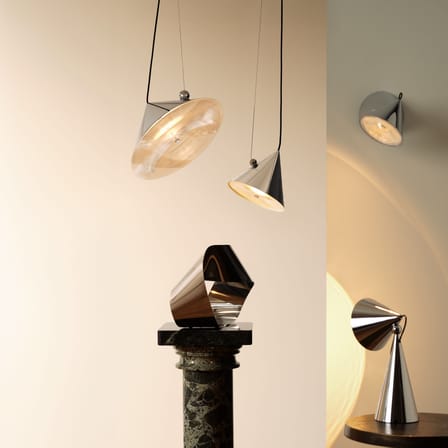 Pendelleuchte Pose LED metall silber / Ø 43 x H 30 cm - schwenkbar - Tom Dixon